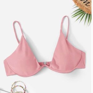 underwrites pink bikini top